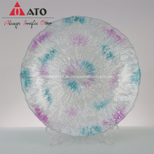 Farbflecken Muster Glasrunde Fruchtsalatplatten